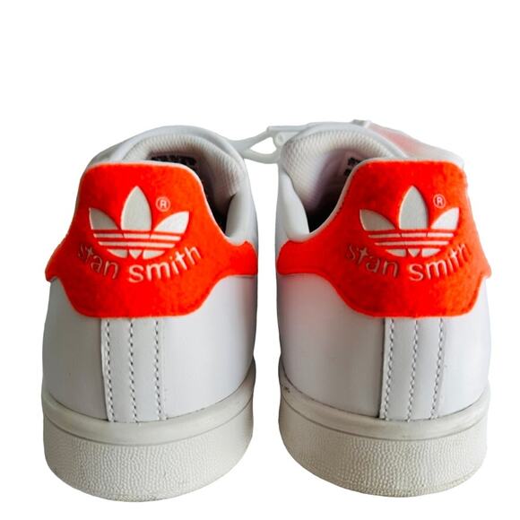 Adidas Stan Smith Originals White Solar Red Tennis Ball Felt Size 8.5 #F37640 main image 4